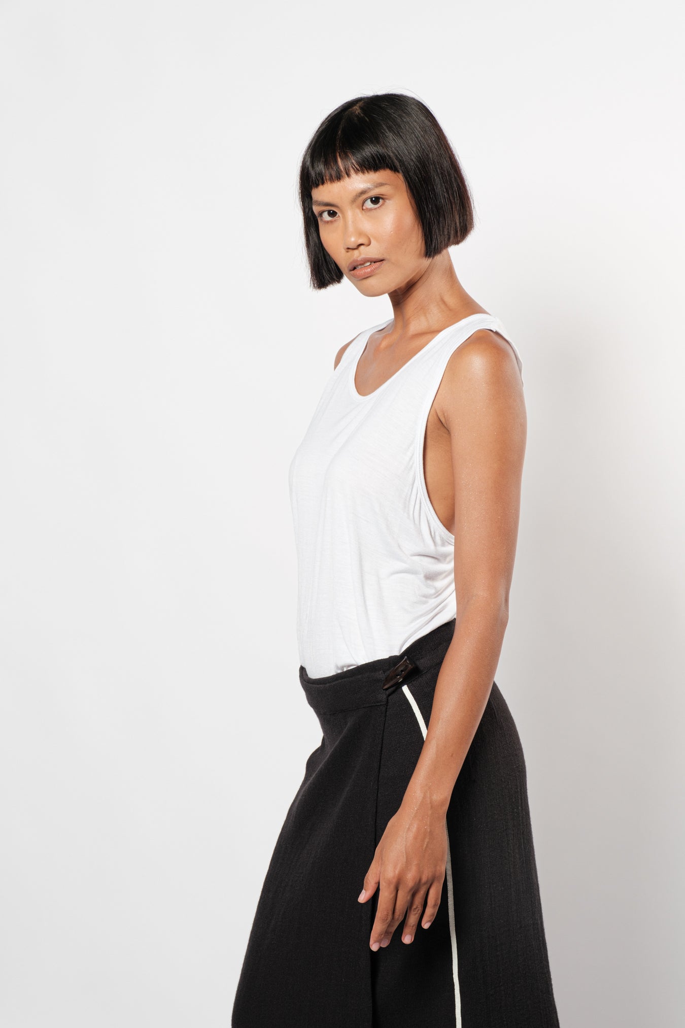 Nude Sexy Back Top White
