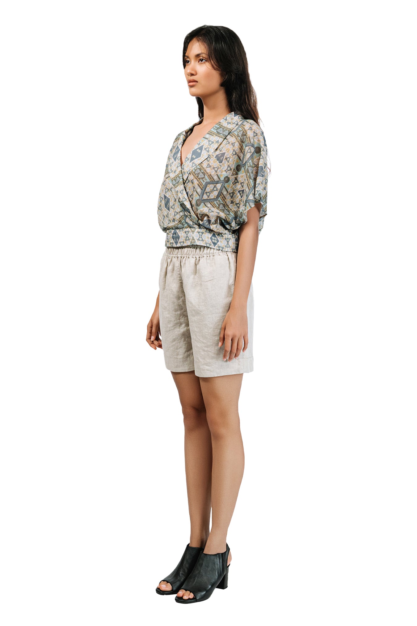 Sierra Cotton Top - Losange Blue