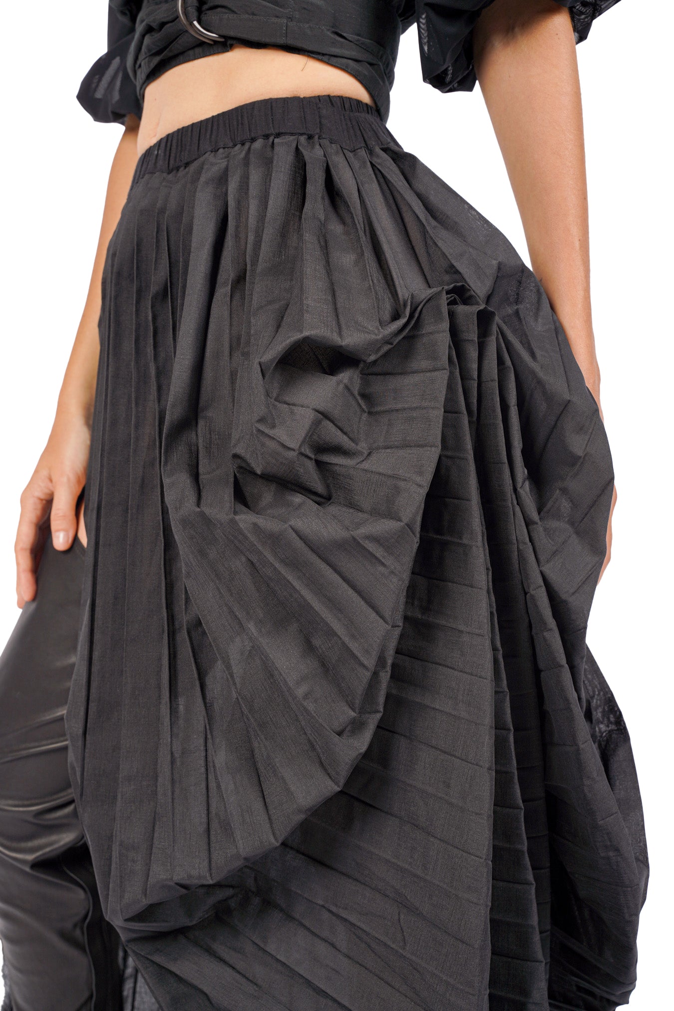 Gottingen Pleated Cotton Skirt