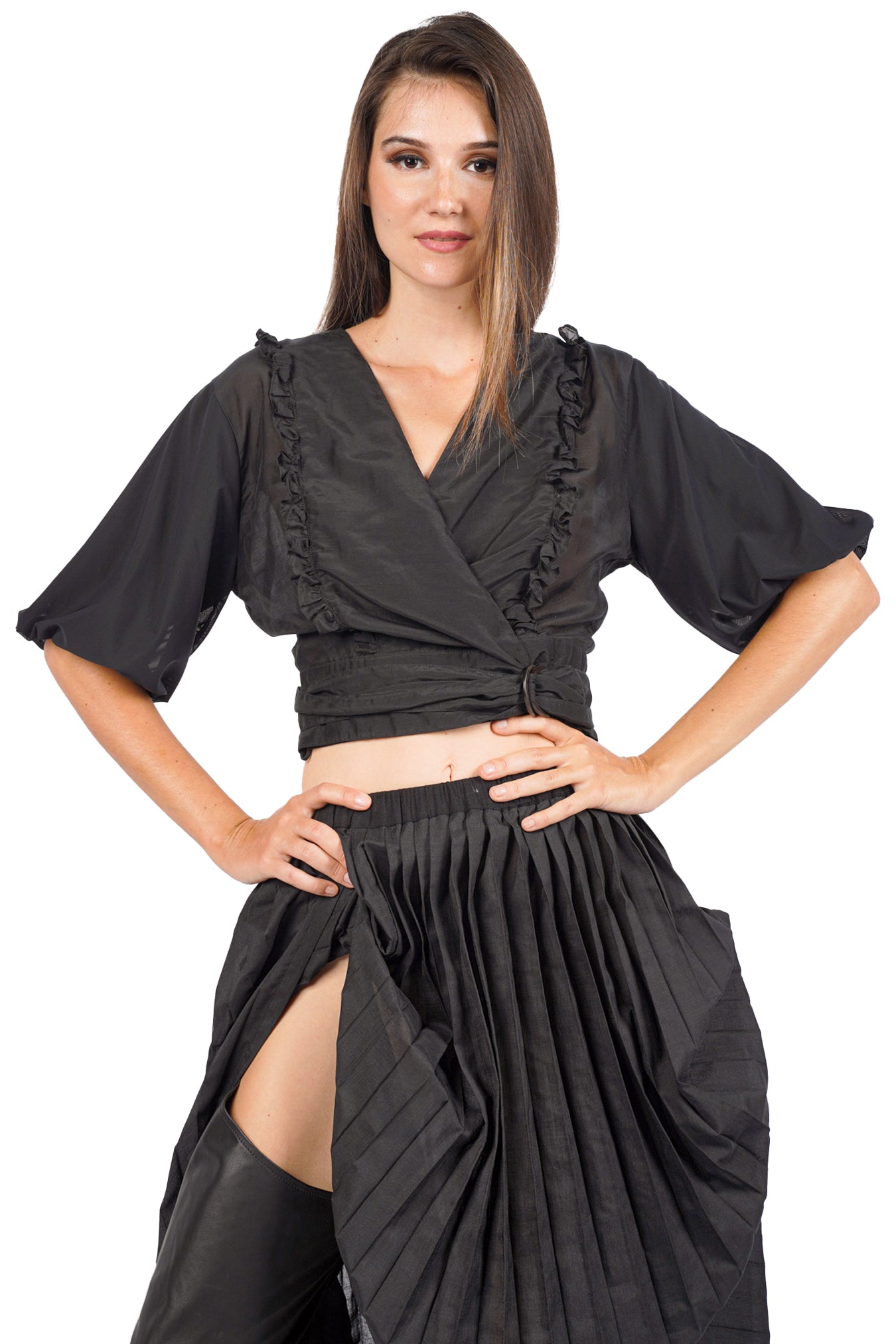 Gottingen Pleated Cotton Skirt