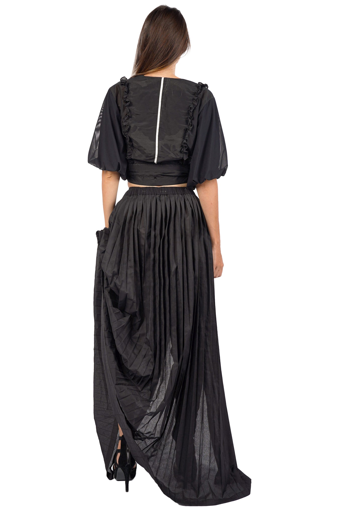 Gottingen Pleated Cotton Skirt