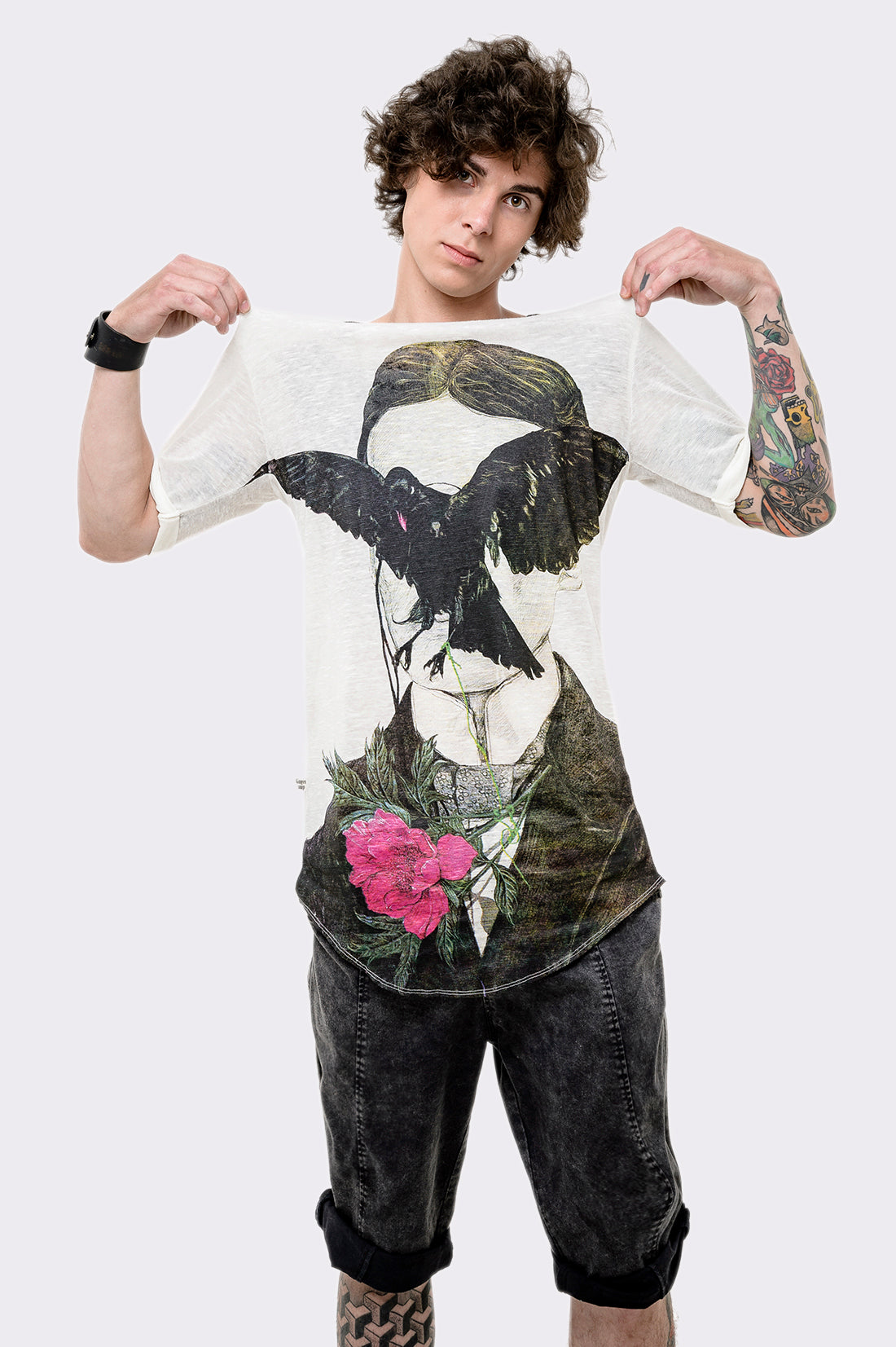 Blackbird Linen Jersey T-Shirt - Gingersnap Bali