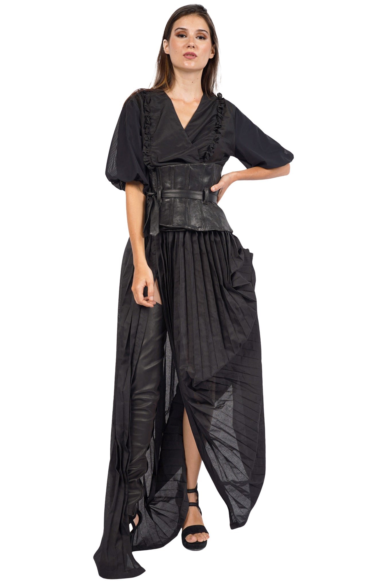 Gottingen Pleated Cotton Skirt