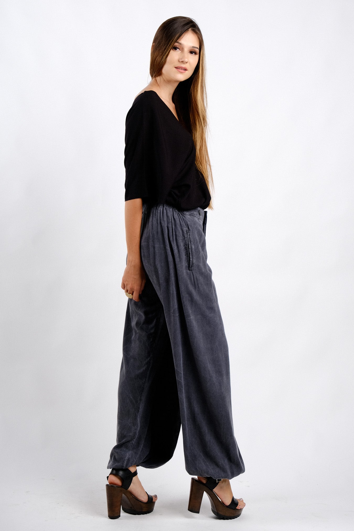 Minota Wide Leg Pant - Gingersnap Bali