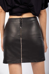 Jalal Leather Skirt