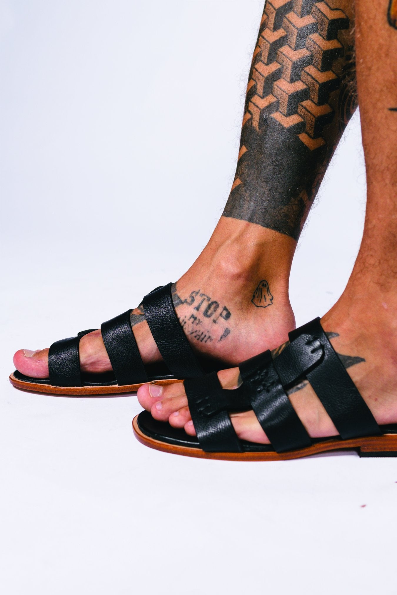 Phytagor Leather Sandal - Gingersnap Bali