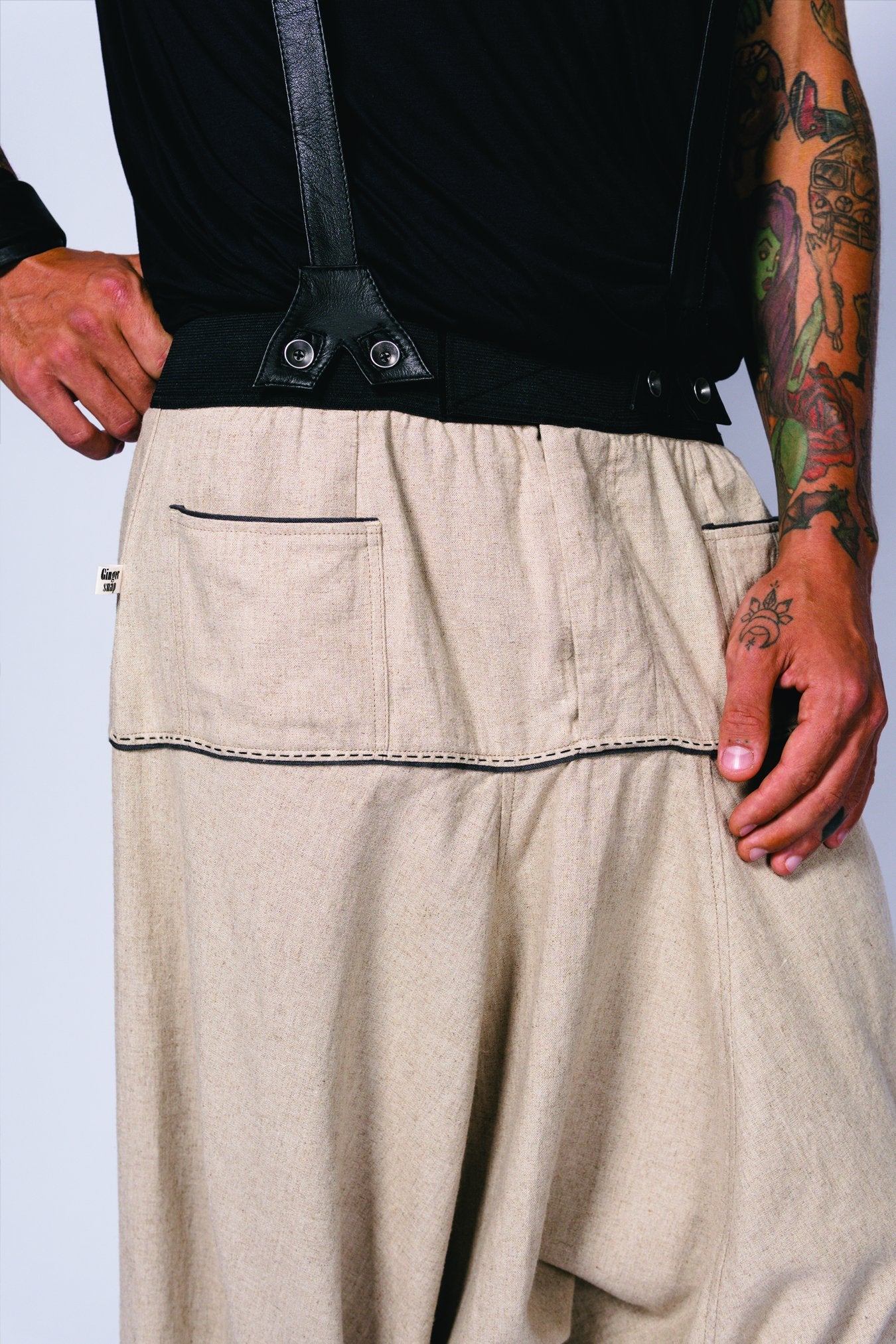 Biskra Linen Pant - Gingersnap Bali