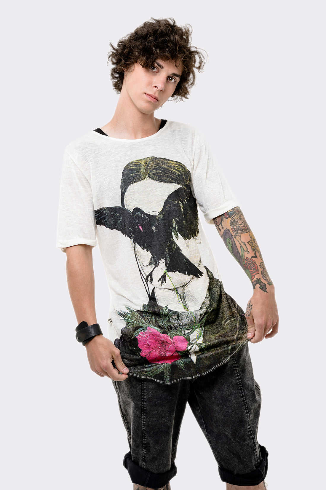 Blackbird Linen Jersey T-Shirt - Gingersnap Bali